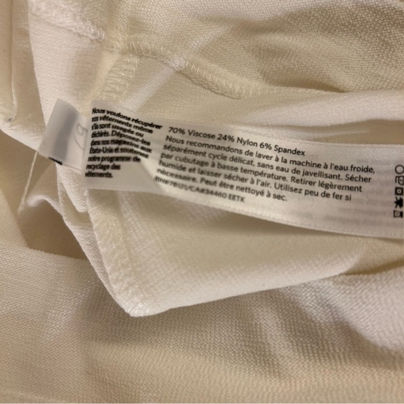 Eileen Fisher Washable Stretch Crepe Slim Ankle Pants in White Size PP - Picture 6 of 6